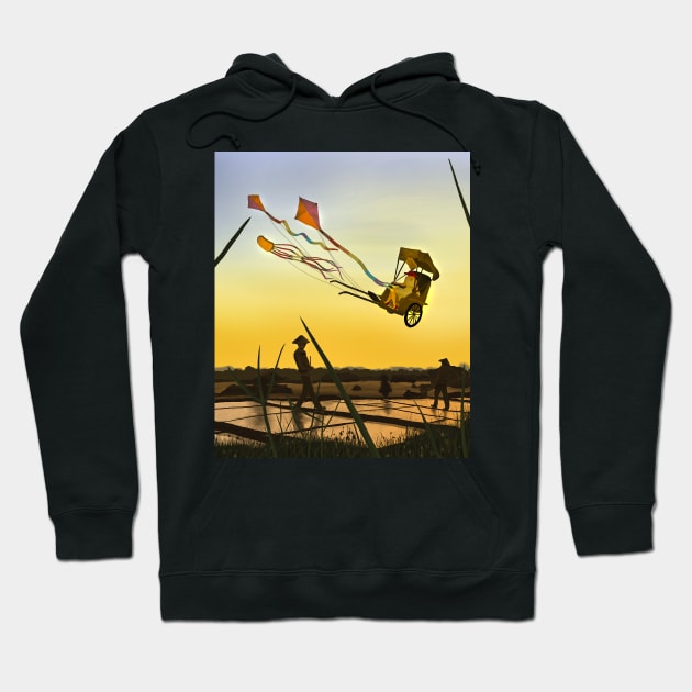 The Flying Rickshaw Hoodie by quenguyen